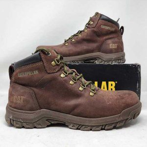 Women's 9.5W Cat Footwear Caterpillar Mae waterproof steel toe brown work boots